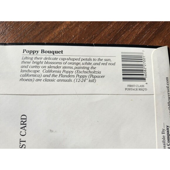 Wildflowers of the San Francisco & Bay Seed Packet Post Card Unused 2000 - Picture 5 of 10